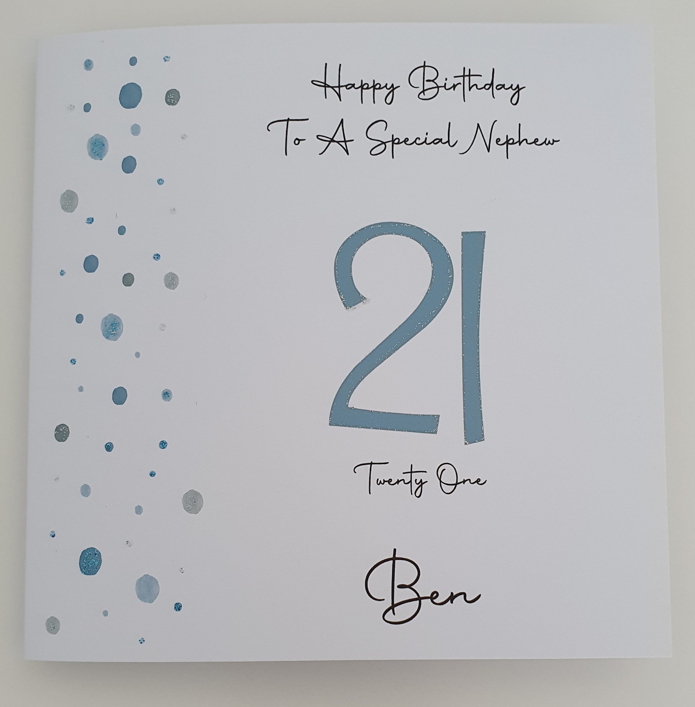 Personalised 21st Birthday Card Special Nephew Son Grandson | Etsy