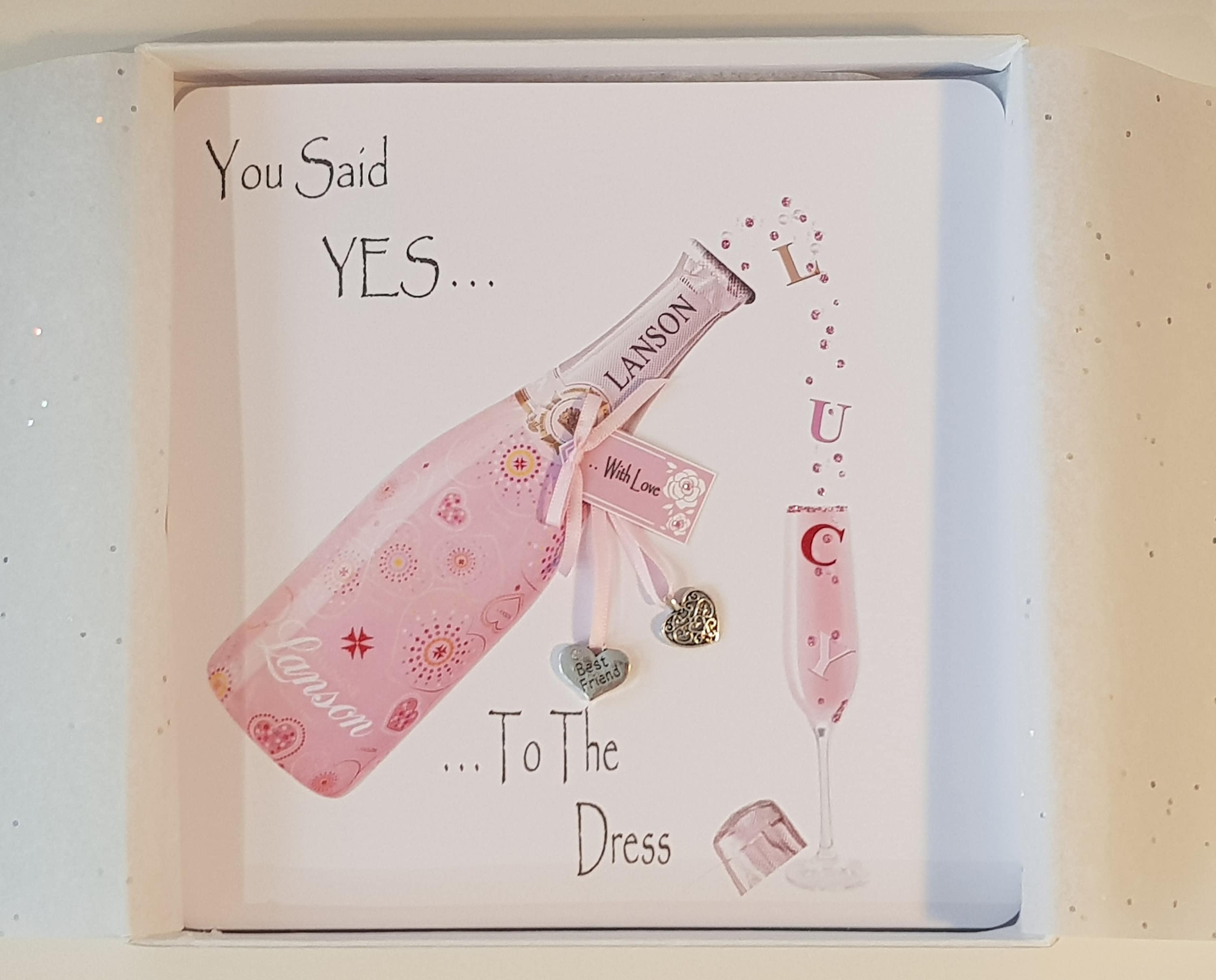 You Said 'yes to the Dress' Personalised Card for the Bride to Be
