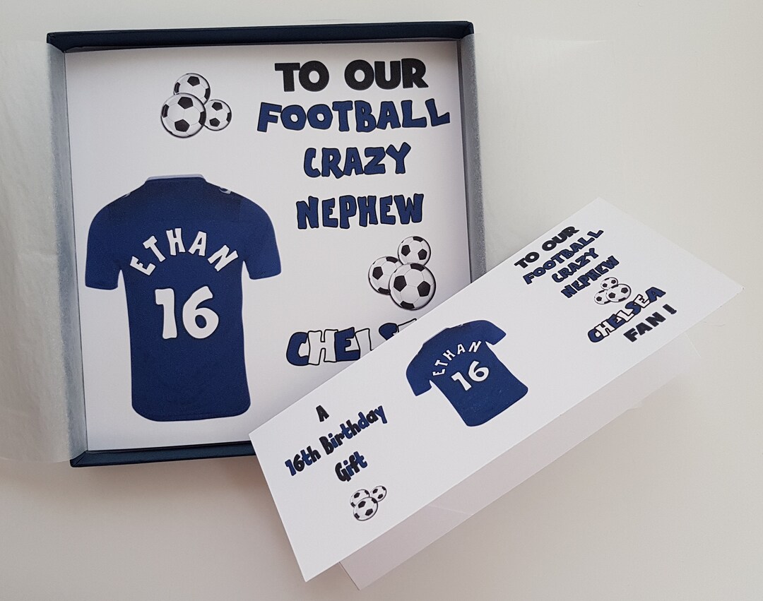 Punkcards Chelsea FC Geburtstagskarte - Lustige Fußball-Karte, 145x150 Mm, Mit Leerer Innenseite, Inkl. Umschlag