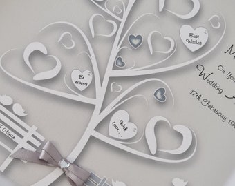 Glückwunschkarte Zum 25. Hochzeitstag – Silberhochzeit Für Mama & Papa Mit Herz-Design