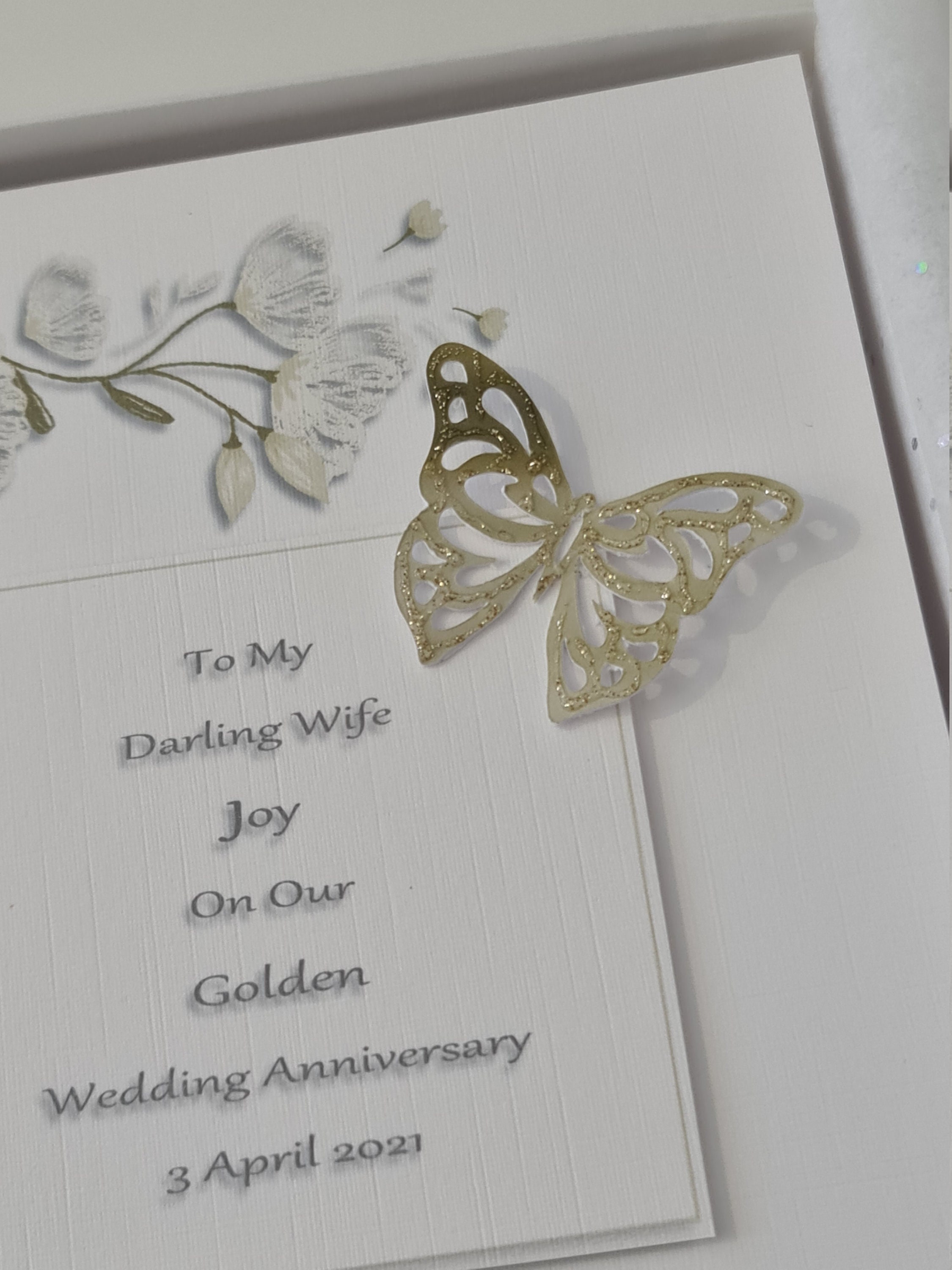 Personalised on Our 50th Golden Wedding Anniversary Card Husband or ...