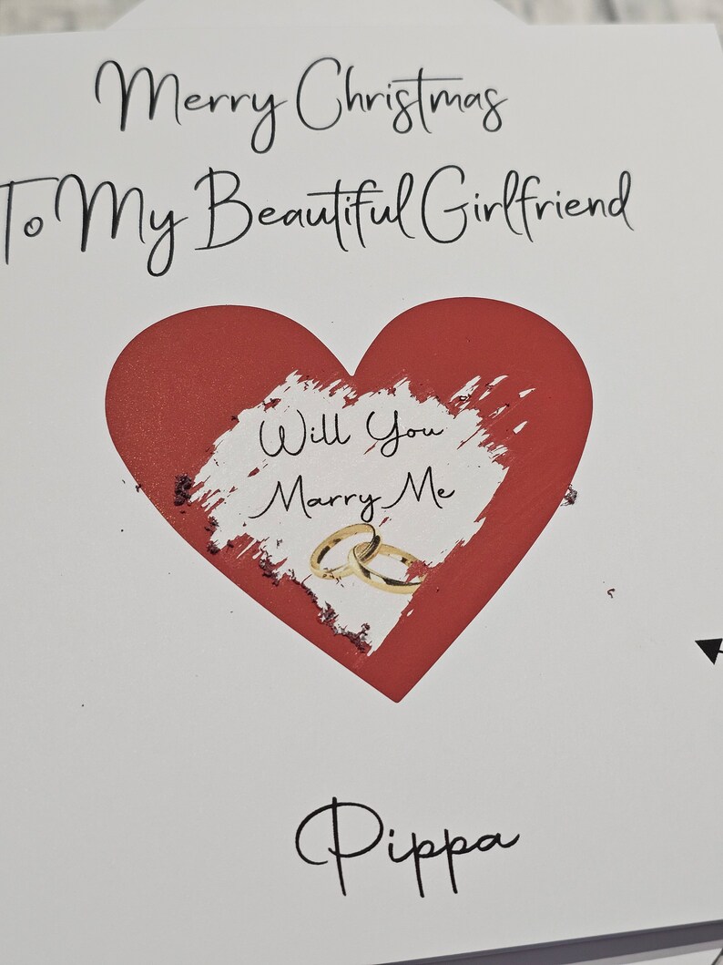 Personalised Create Your Own Scratch Card Christmas Marry Me Valentines ...