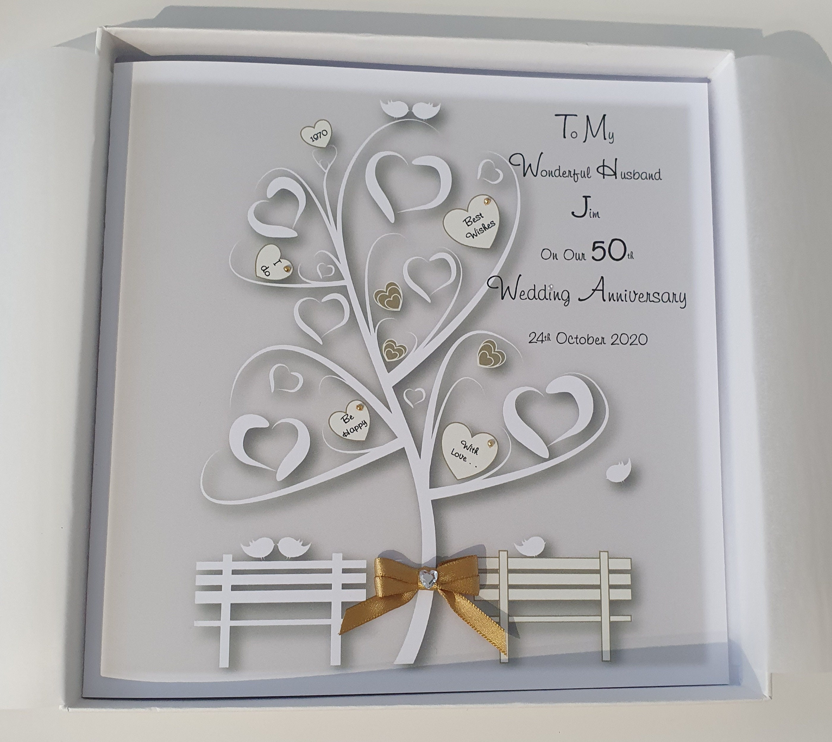 CONFEZIONE PORTACONFETTI PER ANNIVERSARIO DI MATRIMONIO 50 ANNI 342216 8001608322169