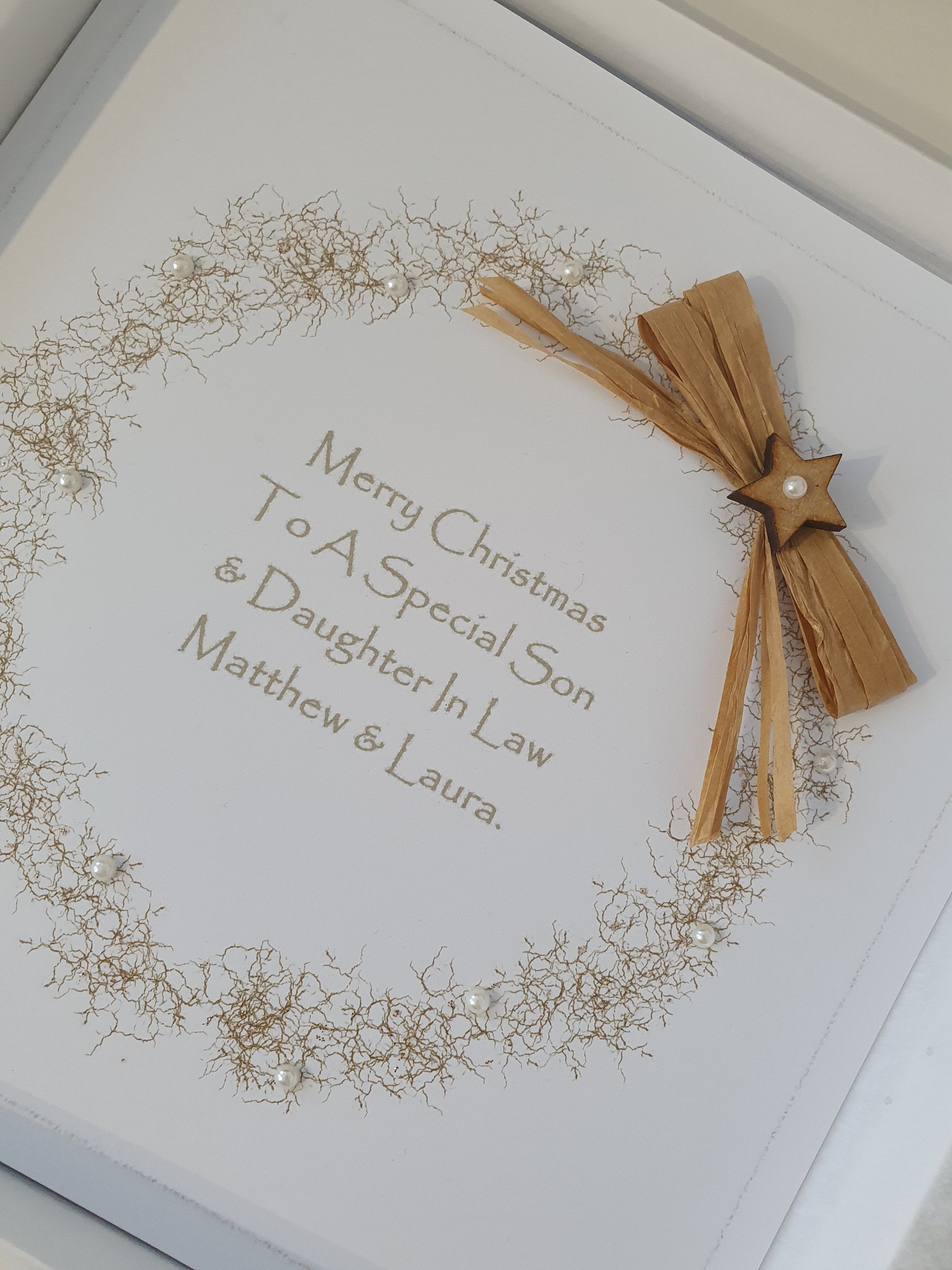 Personalised Contemporary Christmas Card Sister & Brother In Law  Any Relation Or Couple SKU1117