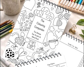 Personalisable Colouring Companion - Test, Swatch & Blend Book Various Sizes SKUCC20 Cactus Turtle