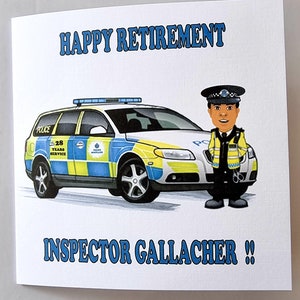 Personalised Police Inspector Chief Constable Retirement Card Any Person  (SKU1358)