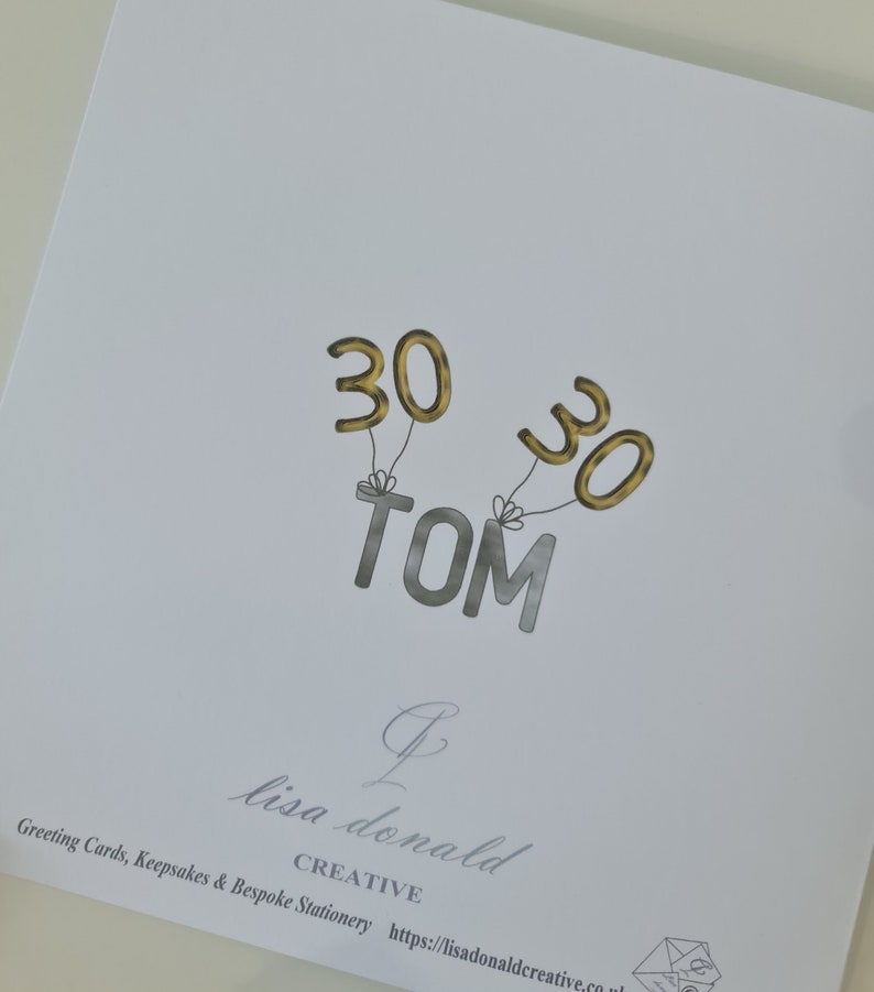 Personalised 30th Birthday Card Son Grandson Nephew Husband Uncle ...