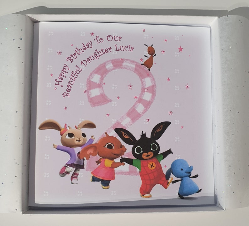 Personalised Bing Bunny 2nd Birthday Card Any Relation Or Age | Etsy
