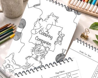 Personalisable Colouring Companion - Test, Swatch & Blend Book, Various Sizes SKUCC23 Cat-astrophe