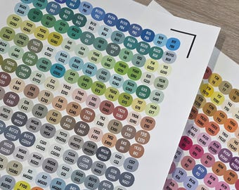 Pre Cut New & Old Codes Cap Stickers Honolulu 320+24 Set 344 total Ohuhu Alcohol Markers New Codes SKUCOLOUR1 *See Description Re POSTAGE*