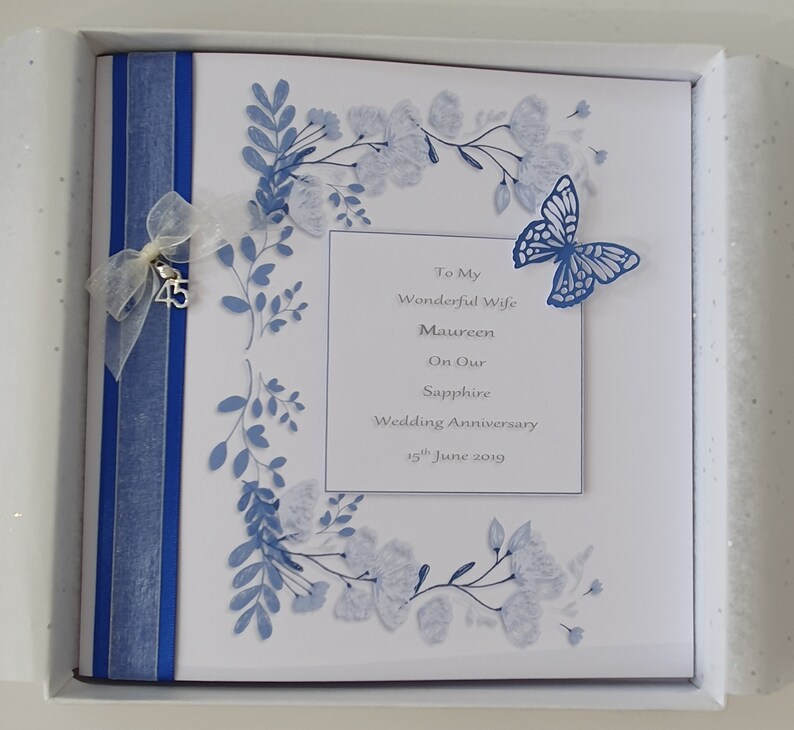 Personalised on Our 45th Sapphire Anniversary Card Wife - Etsy