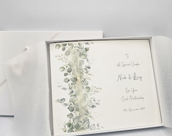 Finest Collection Contemporary Personalised Wedding Day Card Special Couple, Son & Daughter In Law, Granddaughter, Grandson, Niece (SKUFC26)