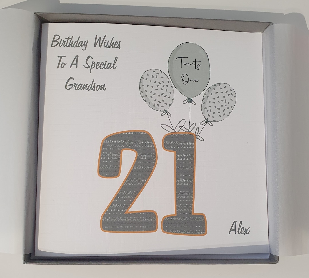 Personalised 21st Birthday Card Grandson Godson Son Nephew Daughter ...