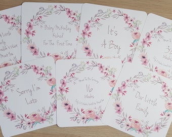 Cartões de marco de maternidade personalizados Cartões de marco de bebê Cartões de chá de bebê Mãe para ser pais para ser cartões Vários designs disponíveis (SKU176)