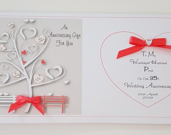Details about   Personalised Handmade Wedding Anniversary Card 30th 35th 40th 50th ANY Year 