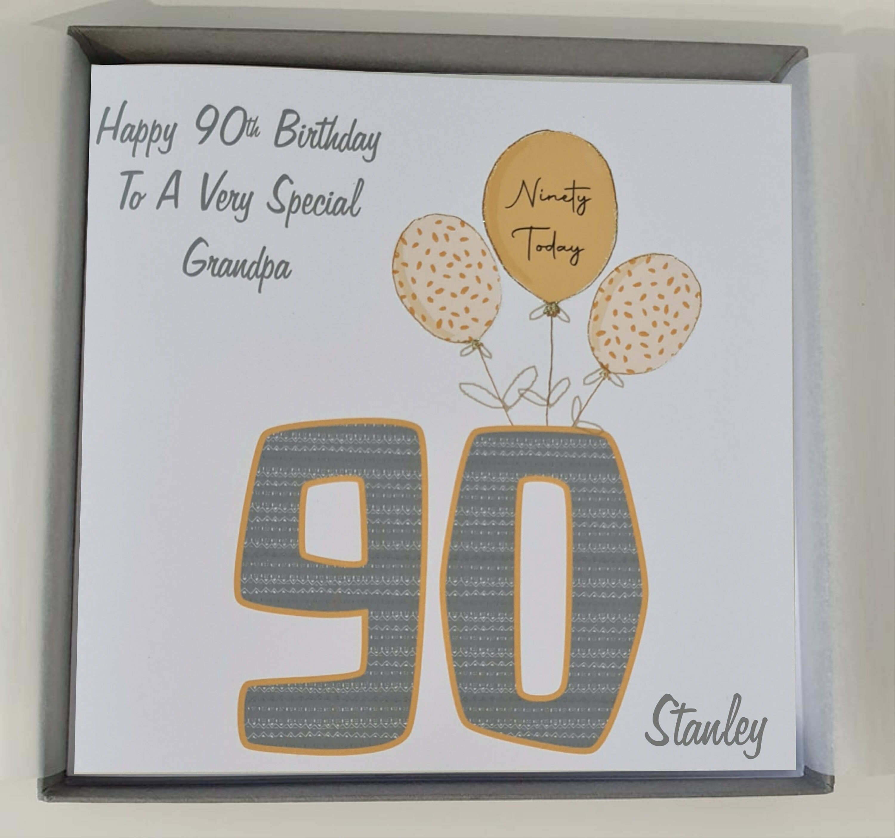 Dad 90th Happy Birthday Card - Lots Of Love To The Best Dad In The World - 90 Today: Greeting Cards - View #11