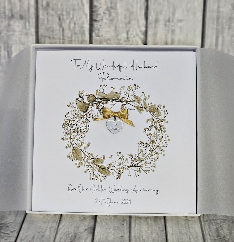 Personalised 50th Golden Anniversary Card Husband Wife 1st 5th 10th ...