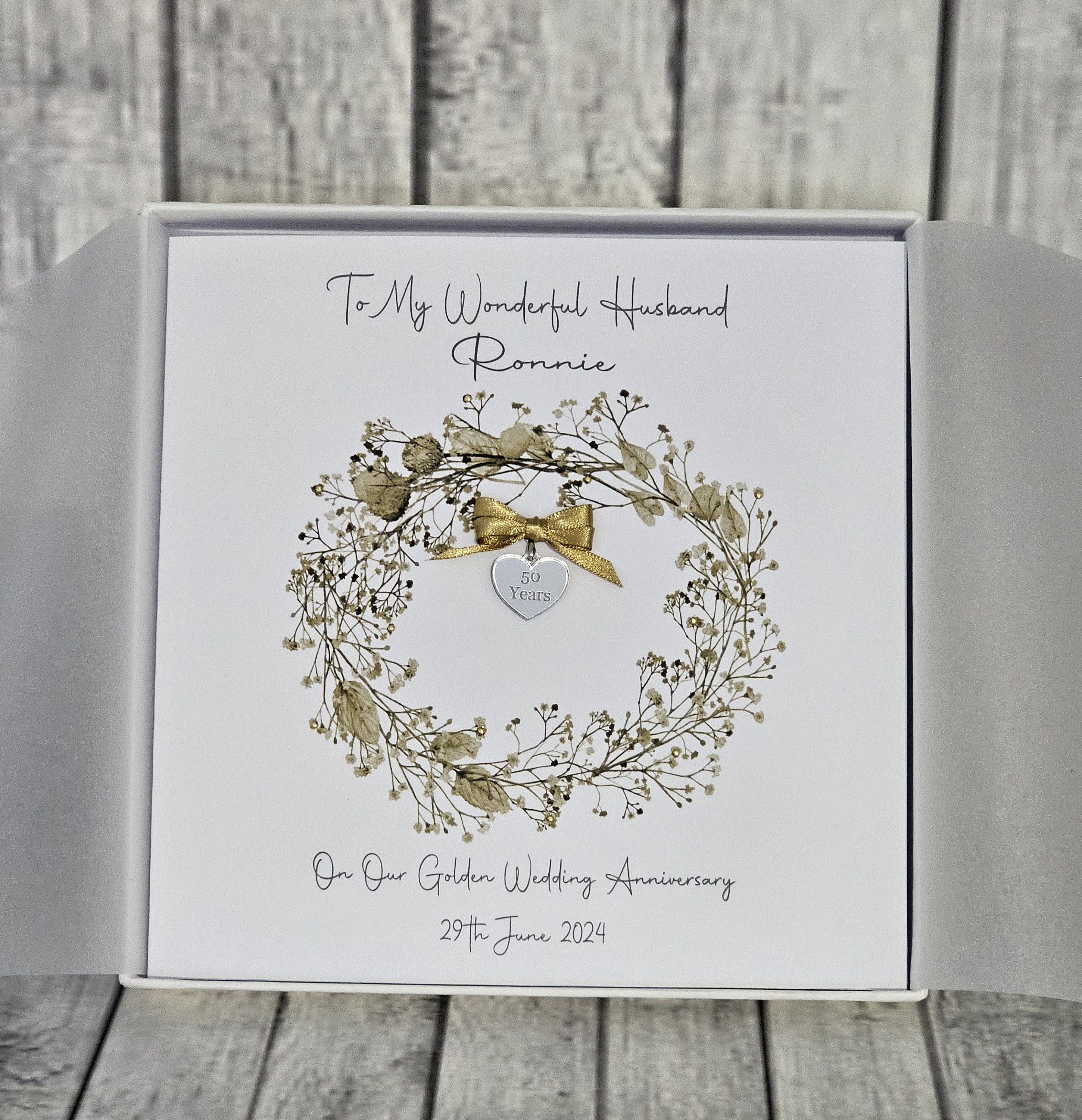 Personalised 50th Golden Anniversary Card Husband Wife 1st 5th 10th ...
