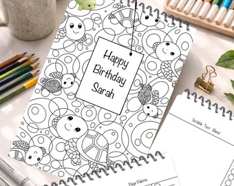 Personalisable Colouring Companion - Test, Swatch & Blend Book Various Sizes SKUCC22 Turtle Cactus