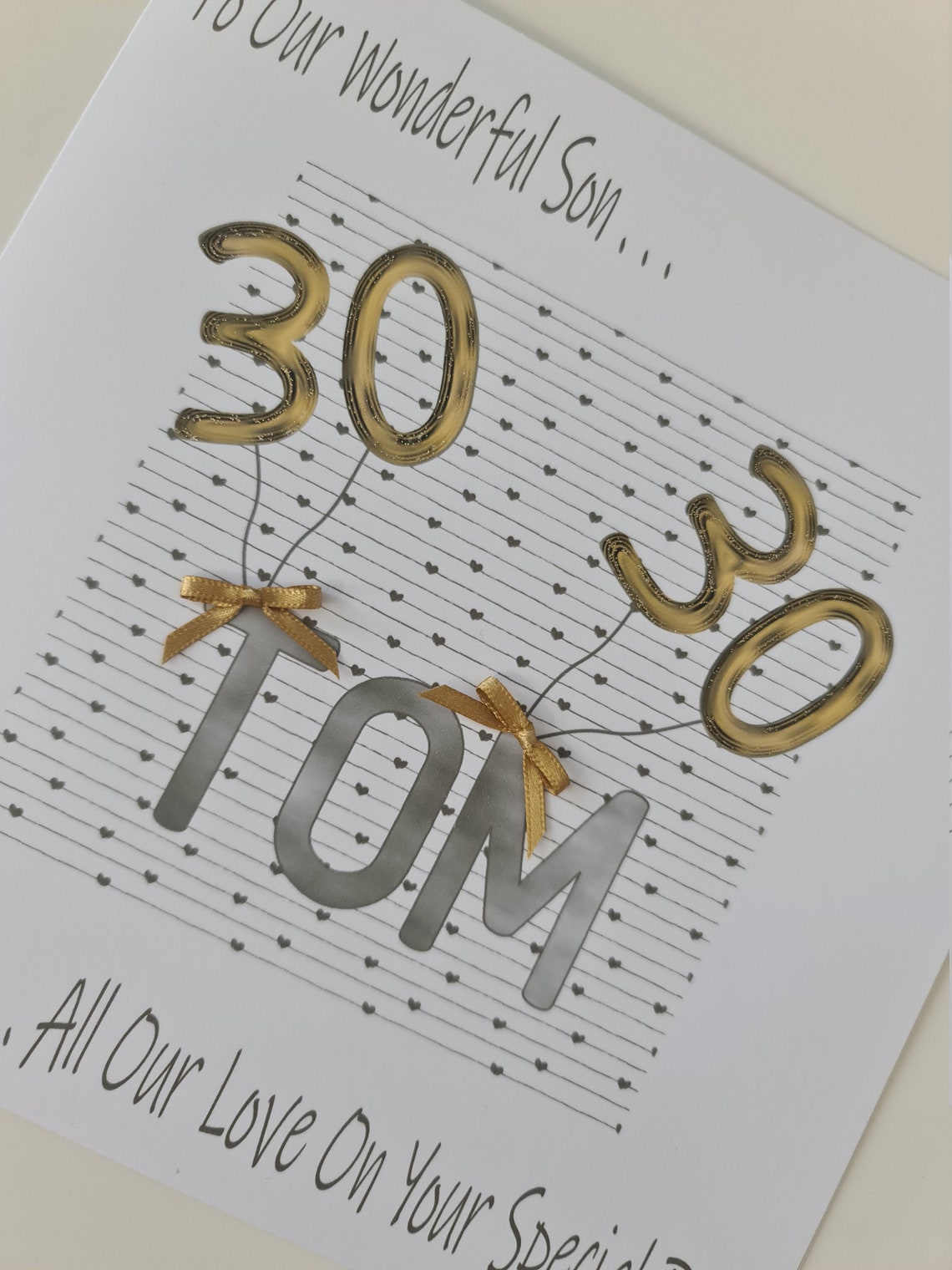 Personalised 30th Birthday Card Son Grandson Nephew Husband Uncle ...