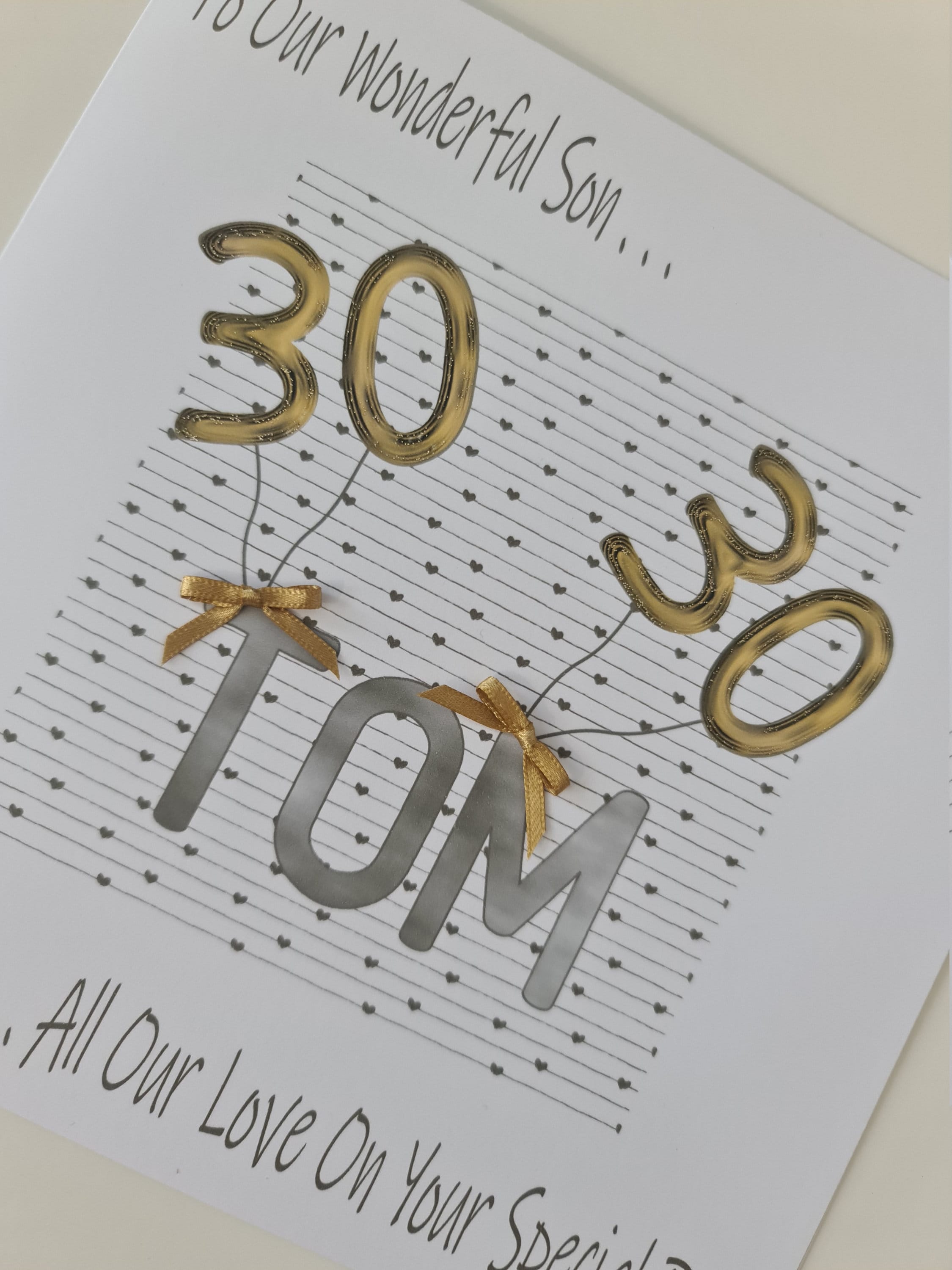 Personalised 30th Birthday Card Son Grandson Nephew Husband Uncle ...
