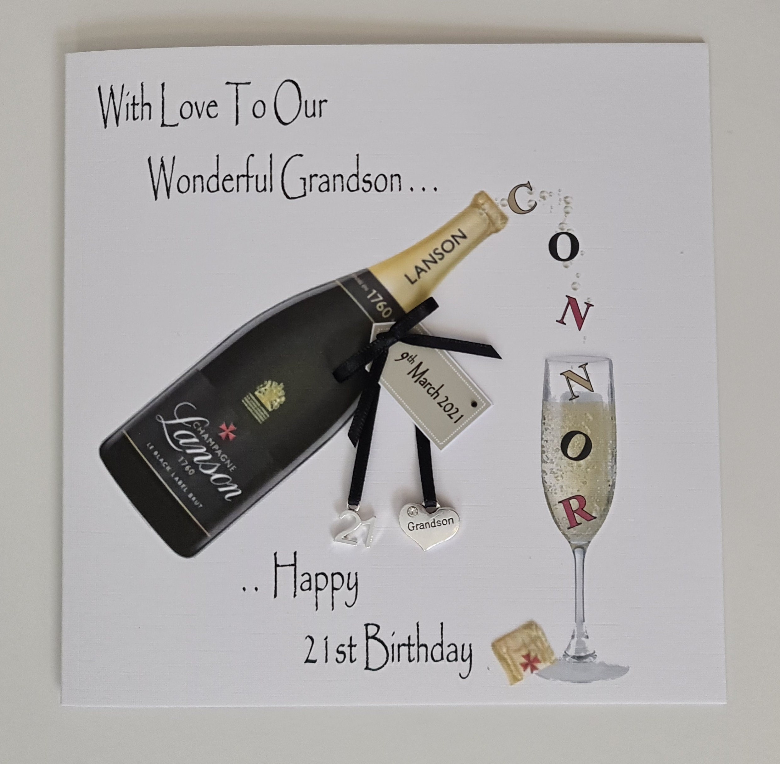 Personalised 21st Birthday Card Grandson Son Husband Dad Brother in Law ...