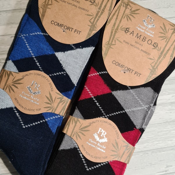 Confezione da 3 calzini in puro bambù naturale dalla collezione Top Sox, regali di Natale per compleanno, papà, marito, nonno, fratello e figlio (SKU1127)