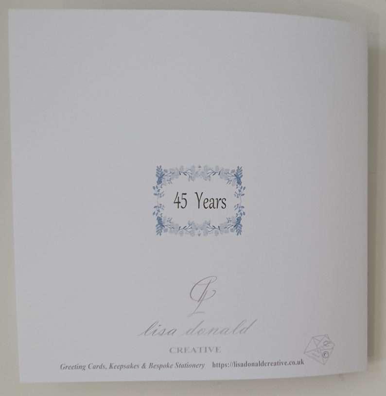 Personalised on Our 45th Sapphire Anniversary Card Wife - Etsy