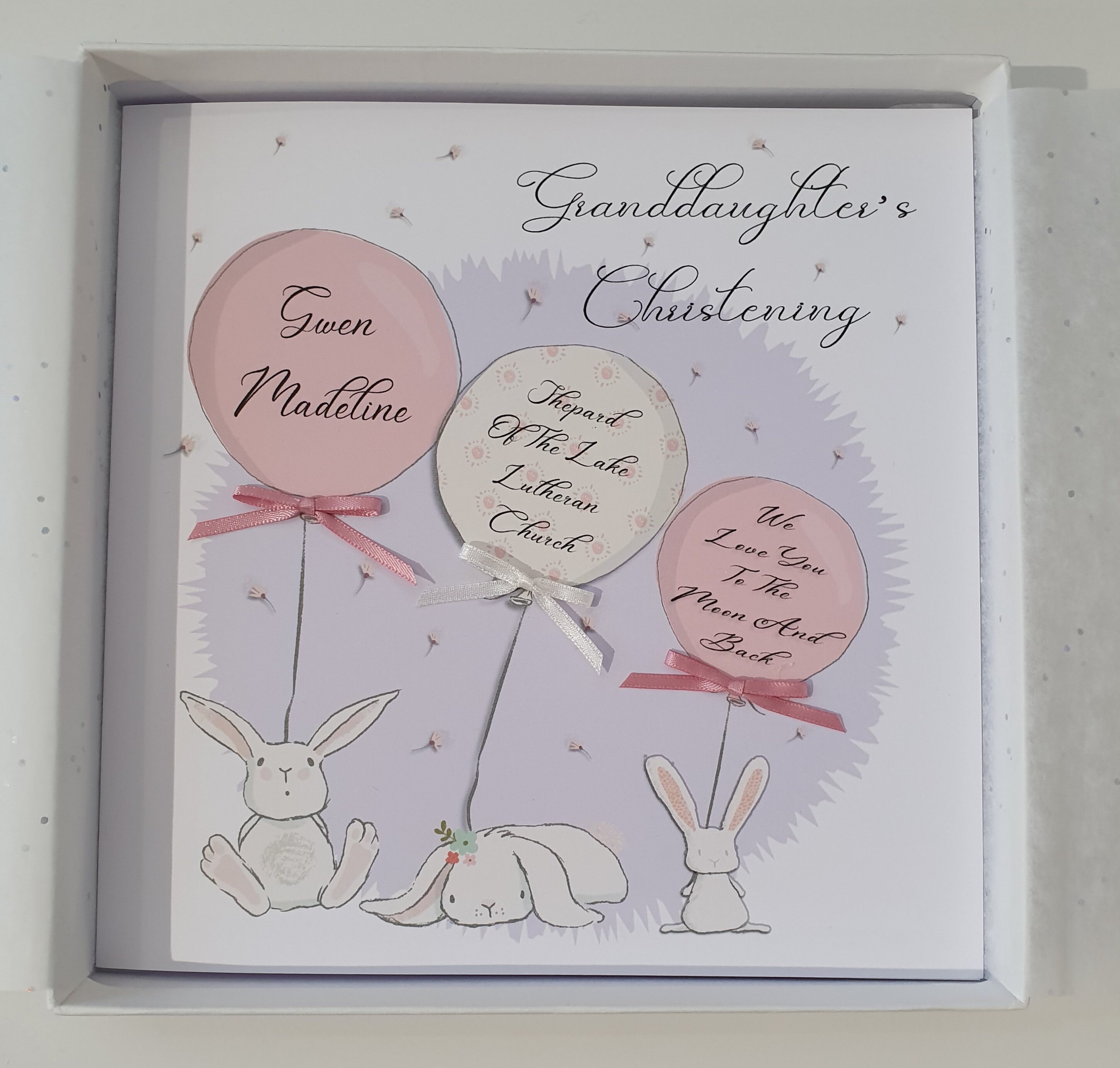 Personalised Christening Card Granddaughter Any Relation Or Etsy