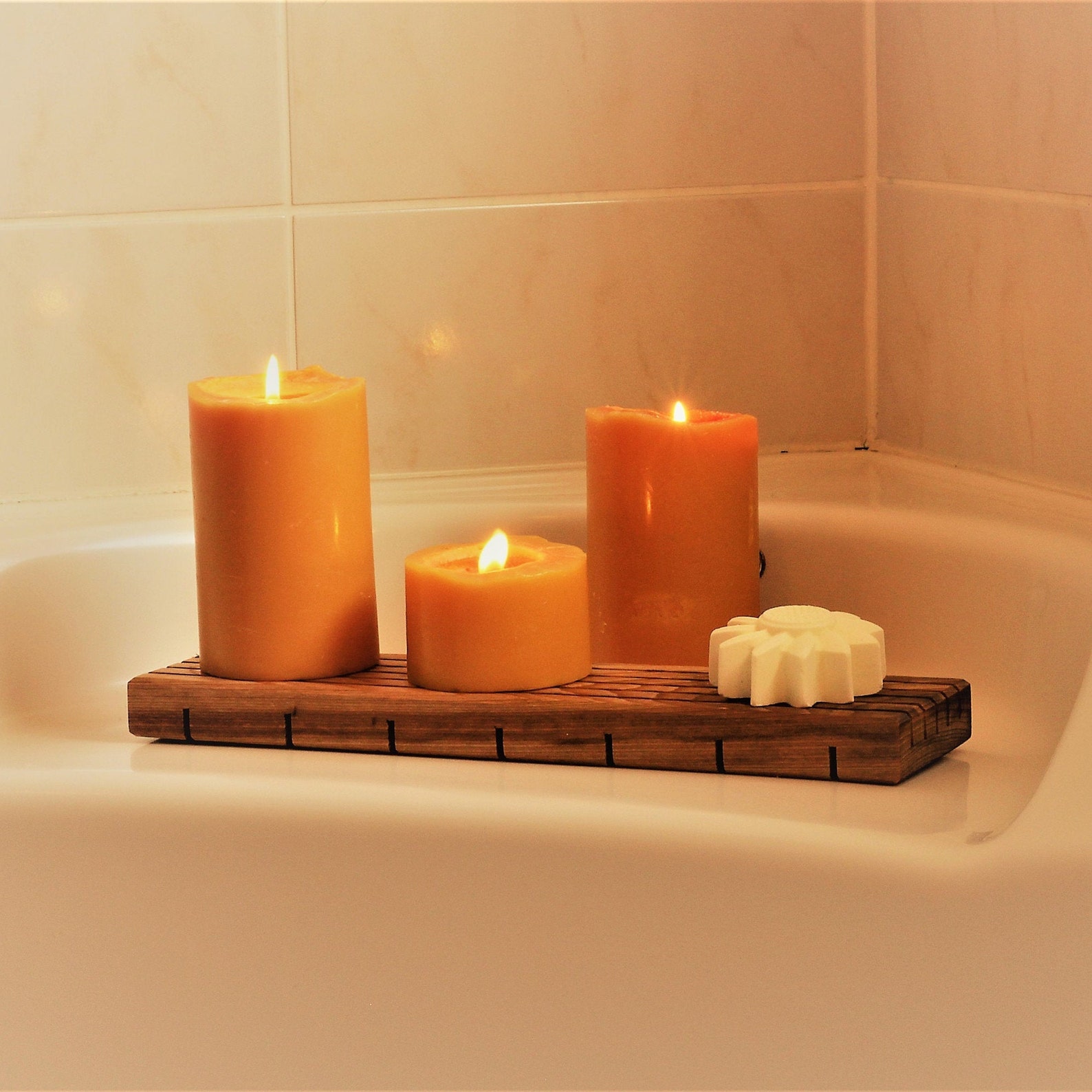 Cypress Wood Deck Large Wood Soap Dish Large Wood Soap Dish Soap Holder Vegan for Preserving