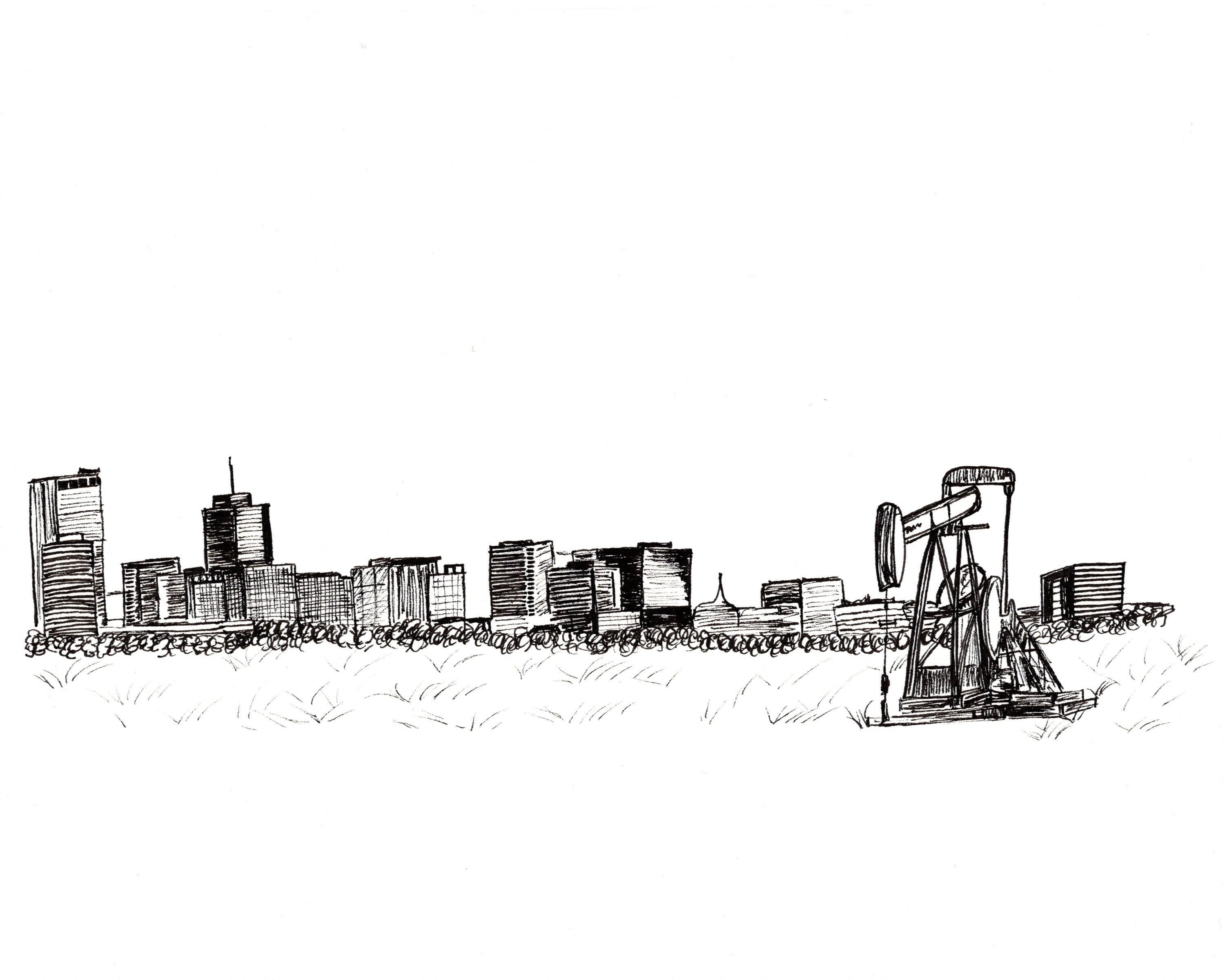 Personalized City Skyline Drawing | Etsy