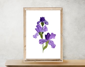 Iris Print | Schlichtes Florales Design