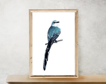 Northern Mockingbird Print | Texas State Bird