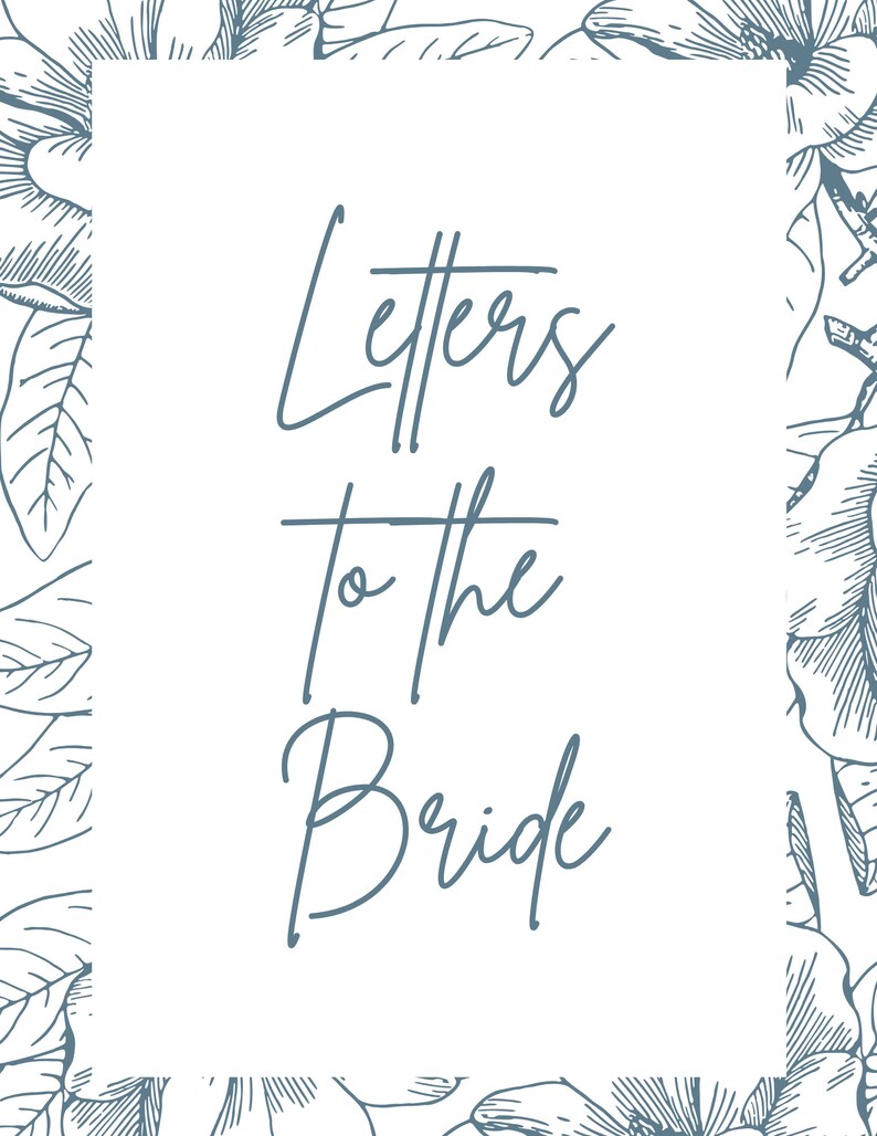 Letters to the Bride Cover - Instant Digital Download 5 COLORS! - Etsy
