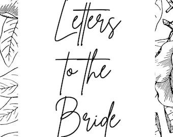 Cartas a la portada de la novia - Descarga digital instantánea 5 COLORES!