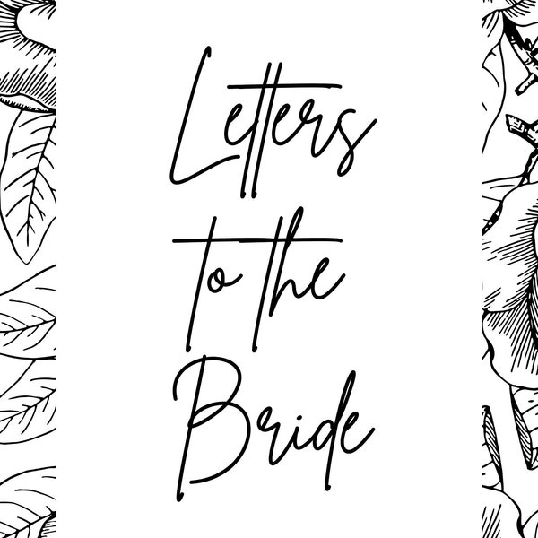 Letters to the Bride Cover - Instant Digital Download 5 COLORS!