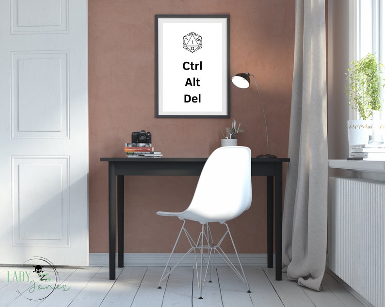 Ctrl Alt Del Print Funny Geek Wall Decor Etsy Canada