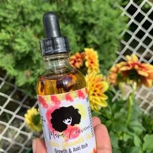 MAMA CHEVEUX Hair Growth Oil with Vitamin E, rose petals, grow hair quickly  grow edges, fill in bald spots, hair thickness, anti itch