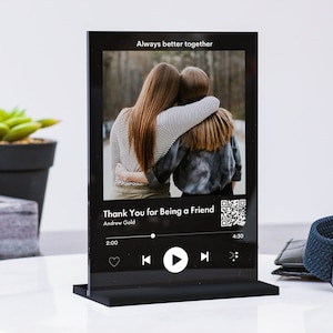 Personalisierte benutzerdefinierte Song Plakette mit Ständer, Geschenk für Mama, Muttertagsgeschenk, Geschenk für sie, Geschenk für ihn, Geschenk für die beste Freundin, You Tube, schmücken