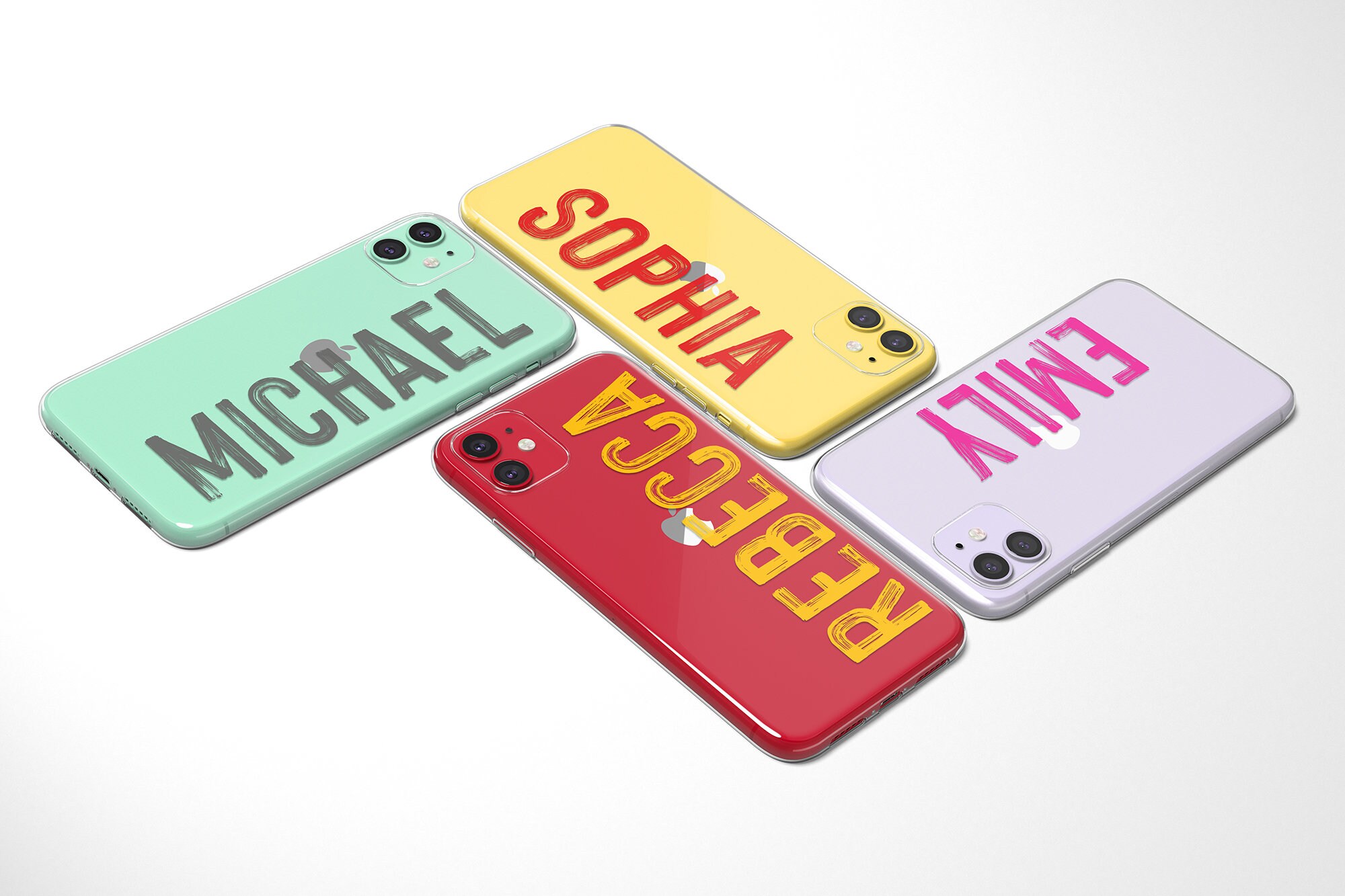 Personalised Clear Phone Case Monogram Case Personalised Etsy