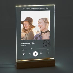 Custom Light Up Stand Song Plaque | Personalised Custom Song Plaque | Mothers Day Gift | Acrylic Music Song Plaque | Song Gift for Mum
