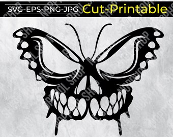 Download Butterfly Skull Svg Etsy PSD Mockup Templates