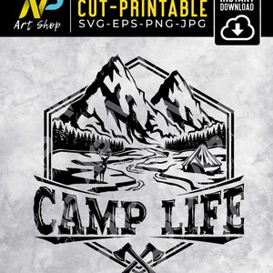 Camp Life SVG, Camping SVG, Camping Saying, Funny Camping Svg, happy camper, Svg pour couper et imprimer
