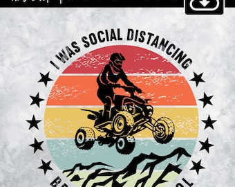 4 Wheeler Social Distancing SVG, ATV Design (Digital Download)