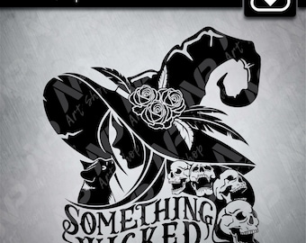 Witch SVG: Something Wicked Halloween Cut File (Digital Download)
