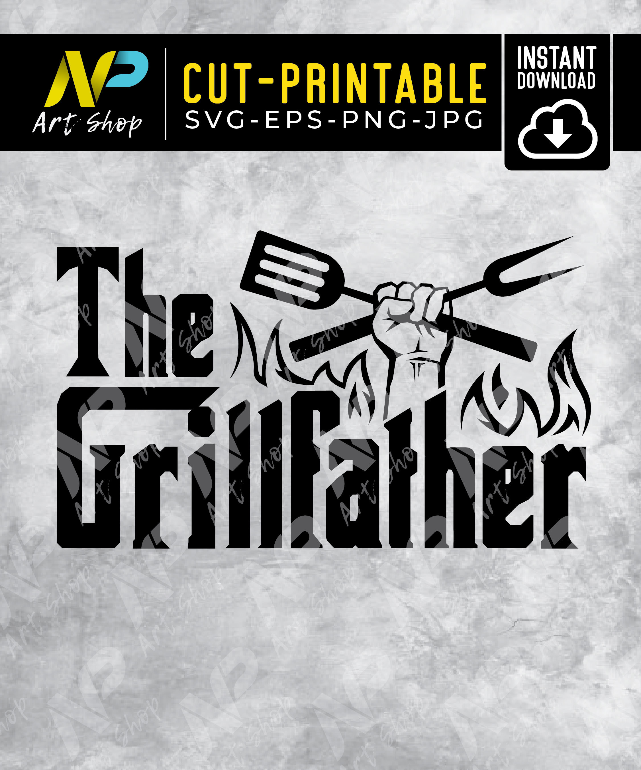 The Grillfather Svg Dad Svg The Grill Father Svg Fathers Etsy