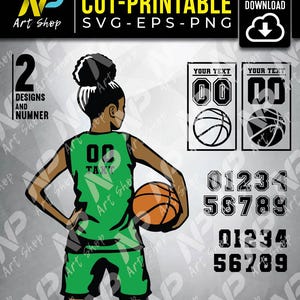 Basketball SVG, Basketball Girl svg, Afro puff ponytail, Basketball School, Sports, Basketball, Svg for cricut