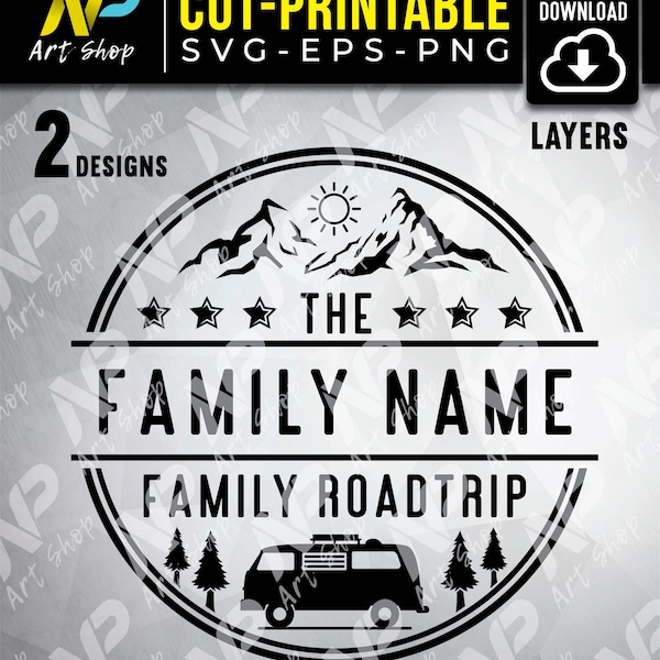 Roadtrip SVG, Family Roadtrip svg, Summer Break svg, trip svg, Vacances, camping svg, Outdoorsy svg, camping-car,Svg pour cricut,bricolage votre texte