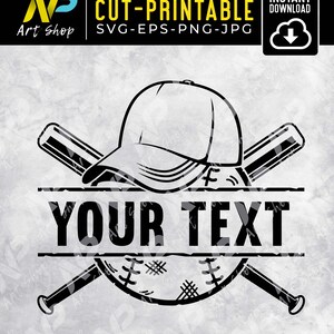 Baseball Logo SVG: Customizable Text, Cricut Files (Digital Download)