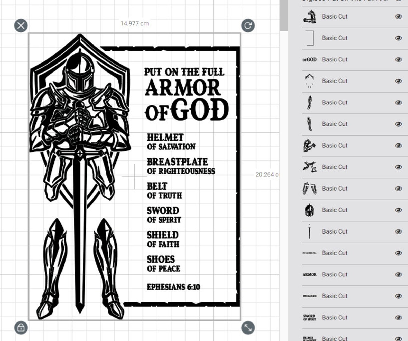 Put on the Full Armor of God Svg Ephesians Knight Svg Armor Etsy Canada